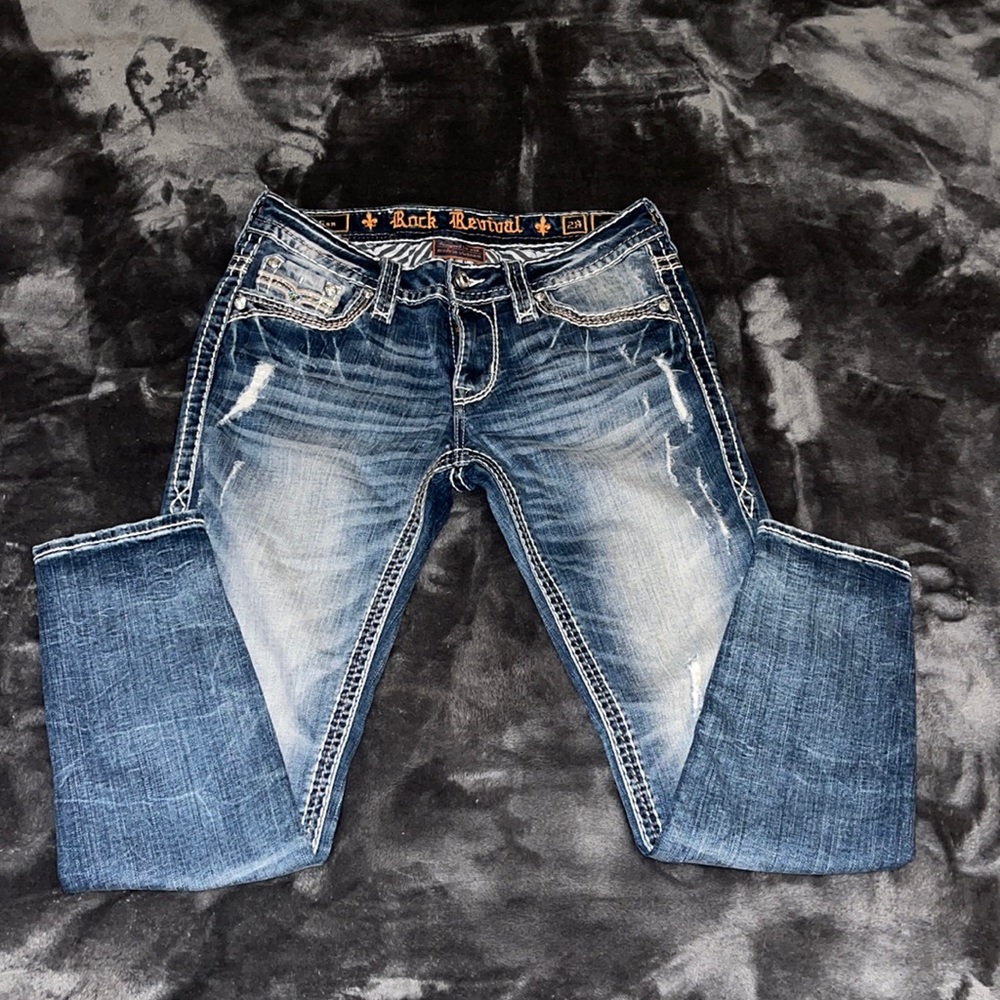 Women’s Rock Revival Ankle Skinny Jeans